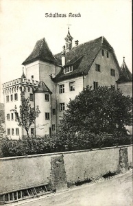 AK Aesch - Schulhaus Schloss Feldpost 1917